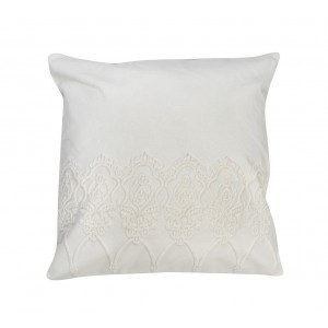Vintage μαξιλάρι διακόσμησης σε λευκό χρώμα 45x45 εκ