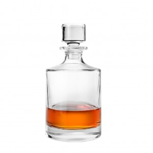 Γυάλινη διαφανή μποτίλια με πώμα 11x25 εκ 900ml