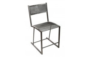 Industrial καρέκλα μεταλλική σε ανθρακί χρώμα 58x40x80 εκ