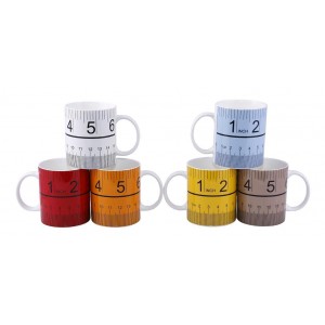 Κούπα με σχέδιο μεζούρα σε διάφορα χρώματα σετ των δώδεκα τεμαχίων 10 εκ