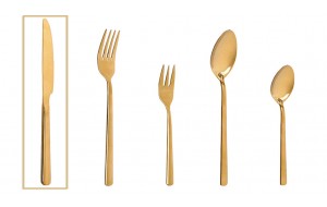 Fortune μαχαίρι φαγητού σε χρυσό χρώμα σετ των δώδεκα τεμαχίων 23 εκ