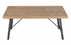 Boho ξύλινο τραπέζι με μεταλλικά πόδια 180x90x75 εκ
