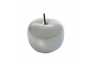 Μήλο κεραμικό γκρι σετ δύο τεμάχια 15x15 εκ