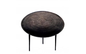 Χειροποίητο τραπέζι αλουμινίου σε μαύρο χρώμα 64x46 εκ