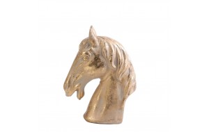 Κεφάλι αλόγου σε χρυσή απόxρωση σετ τέσσερα τεμαχίων 15x7.5x19 εκ