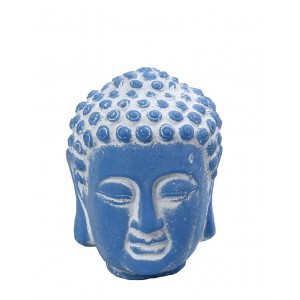 Βούδας κεραμικός διακοσμητικός μπλε σετ τέσσερα τεμάχια 14.5x14.5x18.5 εκ