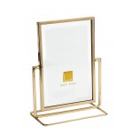 Μεταλλική κορνίζα χρυσή περιστρεφόμενη διπλής όψεως 15x10x20 εκ