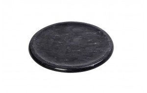 Στρογγυλό μαύρο πιάτο από μάρμαρο 15 εκ