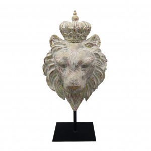Πολύχρωμη διακοσμητική φιγούρα λιονταριού 19x13x39 εκ