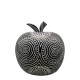 Διακοσμητικό μήλο σε μαύρο και λευκό χρώμα 21 εκ