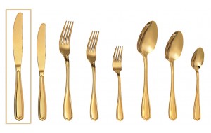 Empire μαχαίρι φαγητού σε χρυσό χρώμα σετ των δώδεκα τεμαχίων 23 εκ