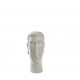 Διακοσμητική κεραμική φιγούρα κεφάλι σε λευκό χρώμα 12x24 εκ