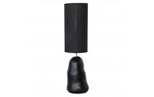 Επιτραπέζιο κεραμικό φωτιστικό λαμπατέρ σε μαύρο χρώμα 15x57 εκ