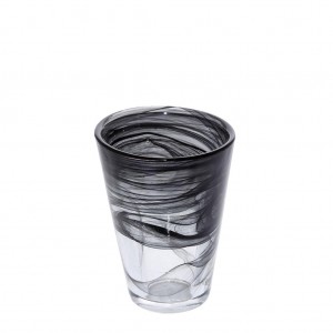 Atlas γυάλινο ποτήρι ουίσκι σε μαύρο χρώμα σετ έξι τεμαχίων 8.5x9 εκ
