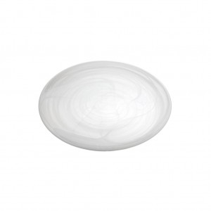 Στρογγυλό λευκό πιάτο Atlas σετ των έξι τεμαχίων 21 εκ