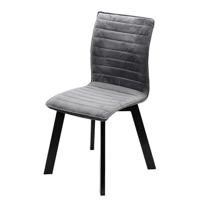 Minimal καρέκλα με γκρι ύφασμα 43x55x90 εκ