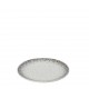 Canvas πιάτο ρηχό λευκό γκρι από πορσελάνη σετ έξι τεμαχίων 21x2.5 εκ