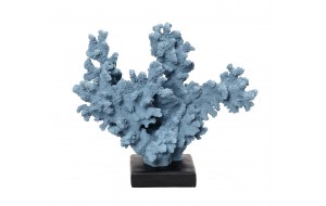 Επιτραπέζιο διακοσμητικό μπλε κοράλλι από πολυρέζιν 39x16x33 εκ
