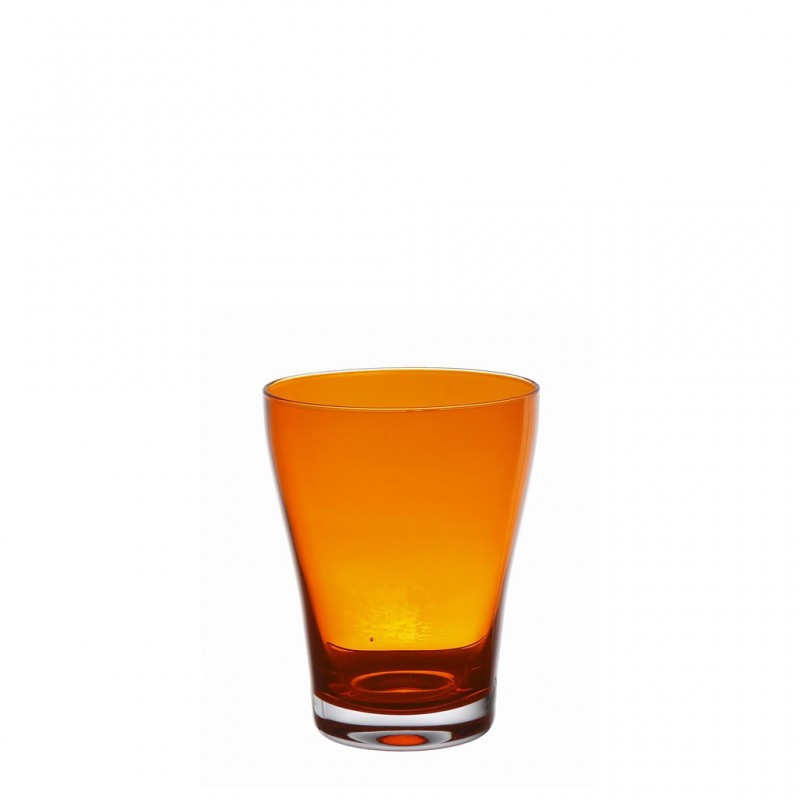 Γυάλινο ποτήρι νερού πορτοκαλί σετ των έξι τεμαχίων 8x11 εκ