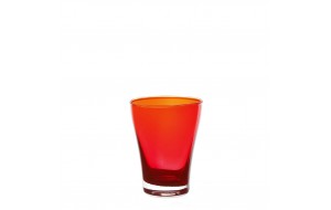 Γυάλινο ποτήρι νερού κόκκινο σετ των έξι τεμαχίων 8x11 εκ