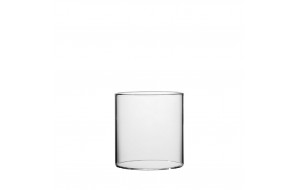 Borosilicate γυάλινο διάφανο χαμηλό ποτήρι σετ τεσσάρων τεμαχίων 8x9 εκ 360ml