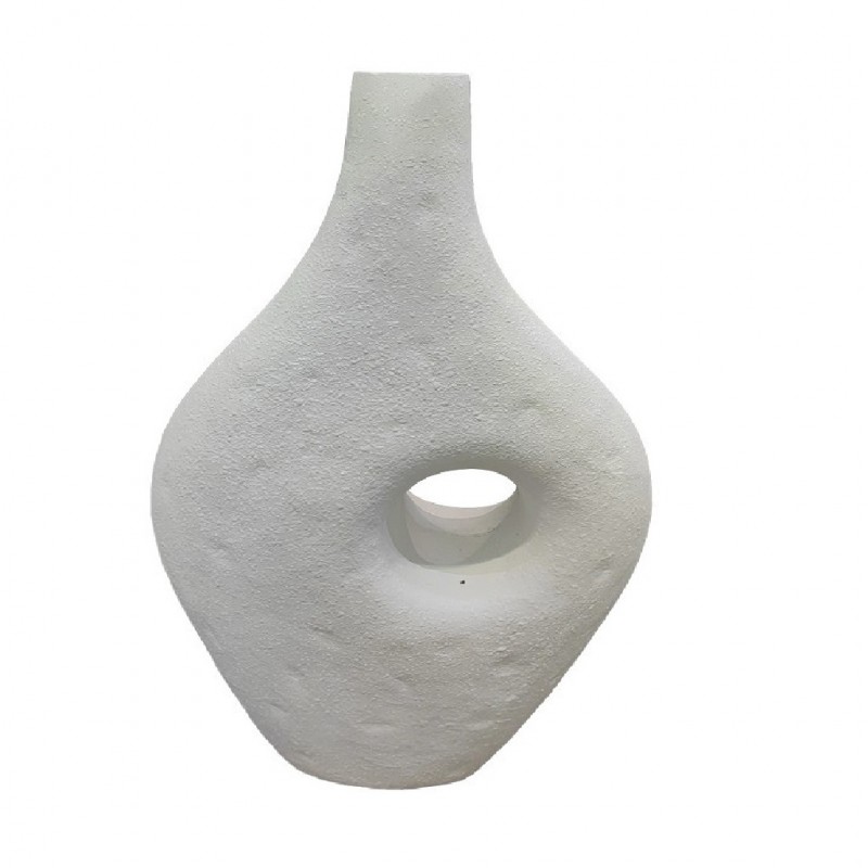 Διακοσμητικό επιδαπέδιο βάζο από fiberclay σε λευκή απόχρωση 40x20x73 εκ Διακοσμητικό επιδαπέδιο βάζο από fiberclay σε λευκή απόχρωση 40x20x73 εκ