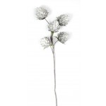 Τεχνητό διακοσμητικό λουλούδι σε γκρι χρώμα σετ των έξι τεμαχίων 80 εκ