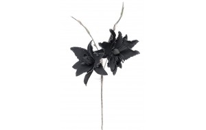 Τεχνητό διακοσμητικό λουλούδι σε μαύρο χρώμα σετ των έξι τεμαχίων 104 εκ