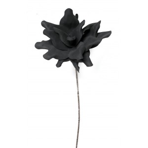 Τεχνητό διακοσμητικό λουλούδι σε μαύρο χρώμα σετ των έξι τεμαχίων 90 εκ
