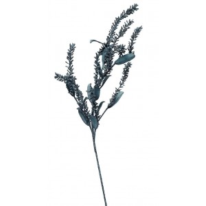 Διακοσμητικό κλαδί με μικρά φυλλαράκια σε μπλε απόχρωση σετ των έξι τεμαχίων 102 εκ