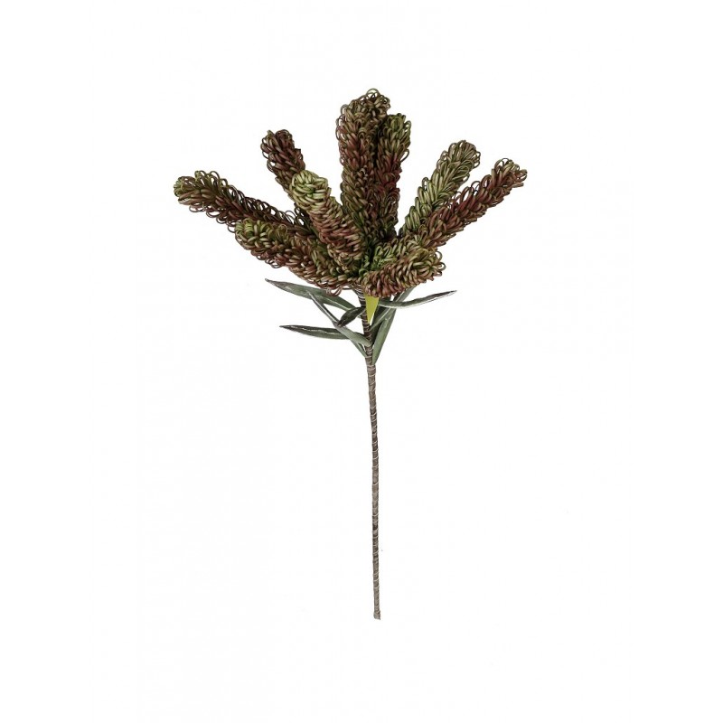Διακοσμητικό τεχνητό λουλούδι σε πράσινη απόχρωση σετ των έξι τεμαχίων 80 εκ