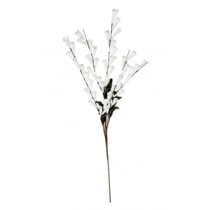 Διακοσμητικό κλαδί με μικρά άνθη σε λευκή απόχρωση σετ των έξι τεμαχίων 90 εκ
