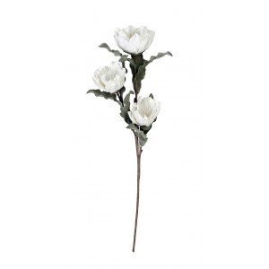 Λουλούδι τεχνητό σε λευκή απόχρωση σετ έξι τεμαχίων 100 εκ