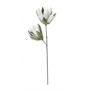 Διακοσμητικό λουλούδι σε λευκό χρώμα σε σετ των έξι τεμαχίων 98 εκ