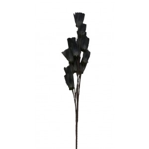Διακοσμητικό τεχνητό λουλούδι σε γκρι απόχρωση σετ των έξι τεμαχίων 103 εκ