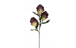 Διακοσμητικό τεχνητό λουλούδι σε μωβ απόχρωση σετ των έξι τεμαχίων 93 εκ