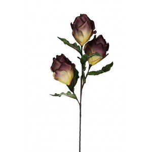 Διακοσμητικό τεχνητό λουλούδι σε μωβ απόχρωση σετ των έξι τεμαχίων 93 εκ