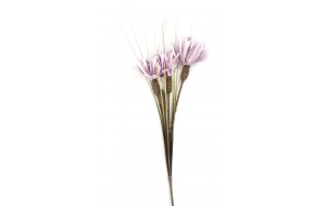Διακοσμητικό τεχνητό λουλούδι σε μωβ απόχρωση σετ των έξι τεμαχίων 129 εκ