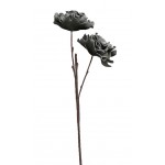 Διακοσμητικό τεχνητό λουλούδι σε γκρι απόχρωση σετ των έξι τεμαχίων 80 εκ