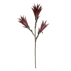 Διακοσμητικό κλαδί με λουλούδια σε μωβ χρώμα σε σετ των έξι τεμαχίων 87 εκ