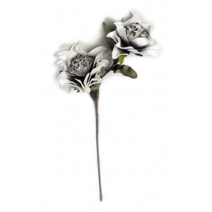 Λευκό τεχνητό λουλούδι σετ των έξι τεμαχίων 97 εκ