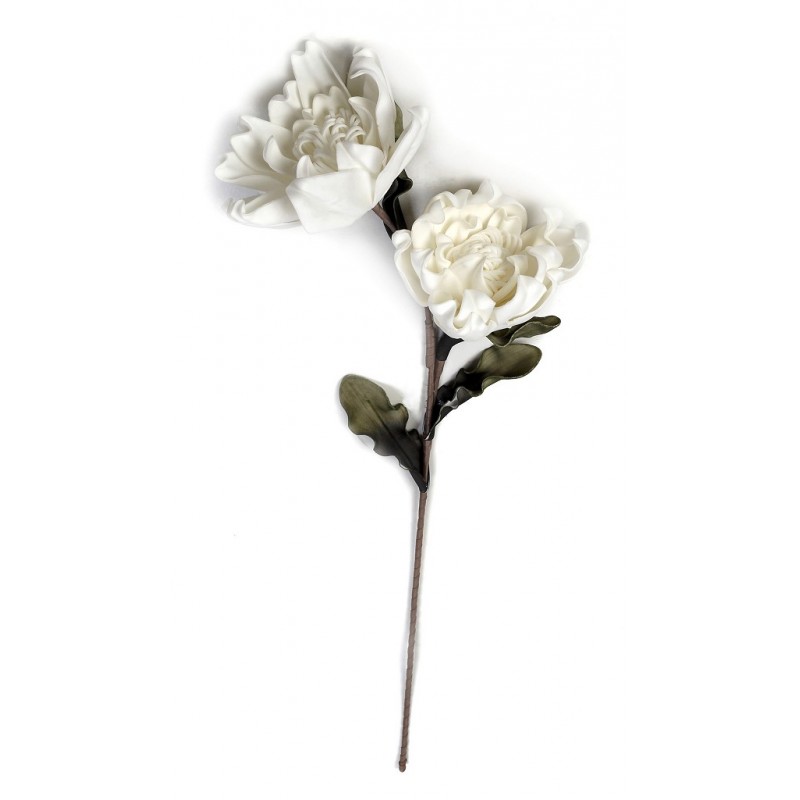 Λευκό διακοσμητικό λουλούδι τεχνητό σετ των έξι τεμαχίων 97 εκ