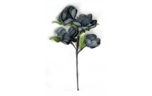 Μπλε διακοσμητικό λουλούδι τεχνητό σετ των έξι τεμαχίων 85 εκ