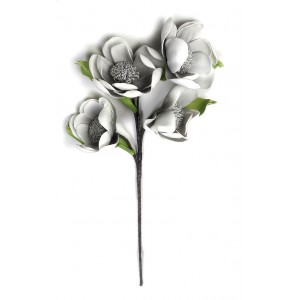 Τεχνητό διακοσμητικό λουλούδι σε γκρι χρώμα σετ των έξι 85 εκ