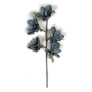 Μπλε λουλούδι τεχνητό διακοσμητικό σετ των έξι τεμαχίων 93 εκ