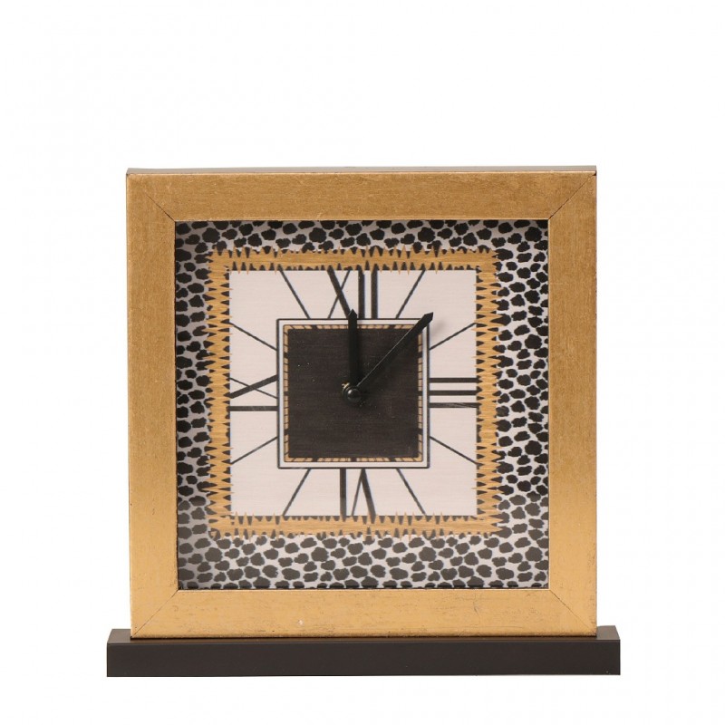 Επιτραπέζιο ρολόι με σχέδιο λεοπάρ 24x5x24 εκ