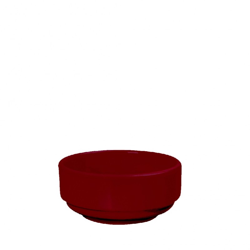 Μπολάκι για ντιπάκι στρογγυλό μελαμίνης σε κόκκινο χρώμα σετ των δεκατεσσάρων τεμαχίων 8x4 εκ