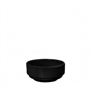 Μπολάκι για ντιπάκι στρογγυλό μελαμίνης σε μαύρο χρώμα σετ των εικοσιτεσσάρων τεμαχίων 6x3 εκ
