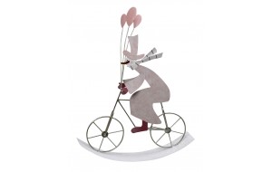Χιονάνθρωπος σε ροζ ποδήλατο 39x9x49 εκ
