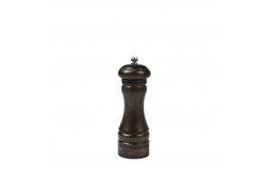 Πιπερόμυλος σκούρος ξύλινος με κεραμικό μύλο σετ των τεσσάρων τεμαχίων 5x16 εκ